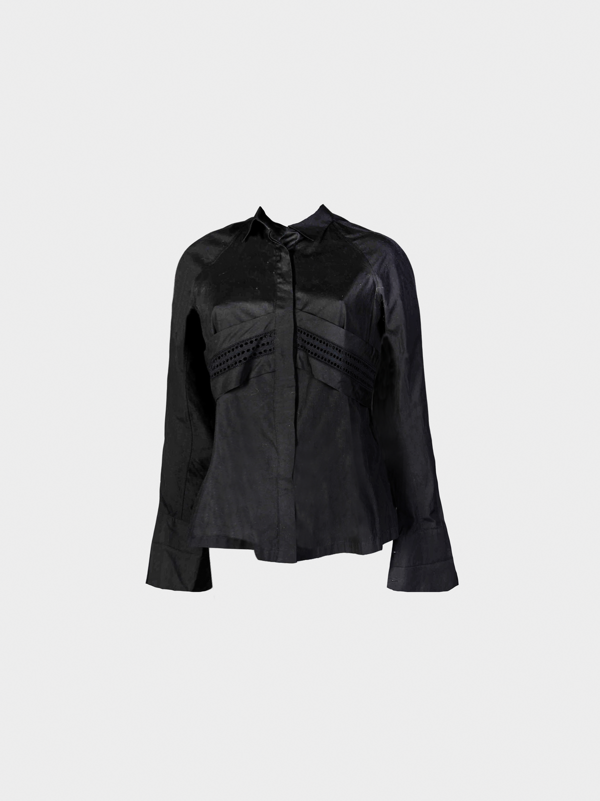 Alaïa 2000s Black Button Down Top