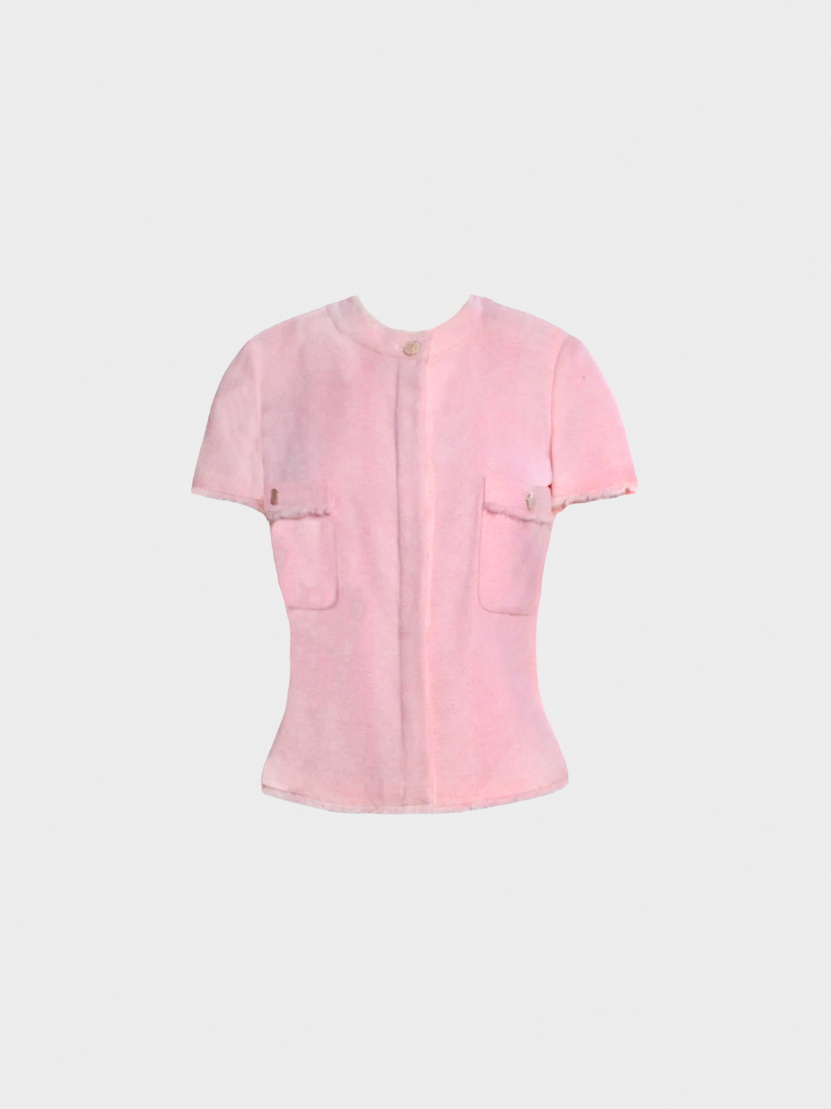 Chanel 2000s Pink Tweed Summer Jacket