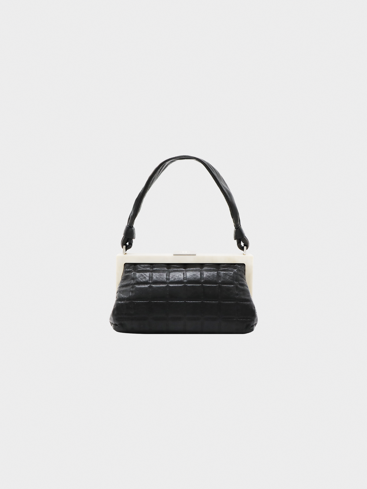 Chanel 2001-2002 Black Lambskin Chocobar Handbag