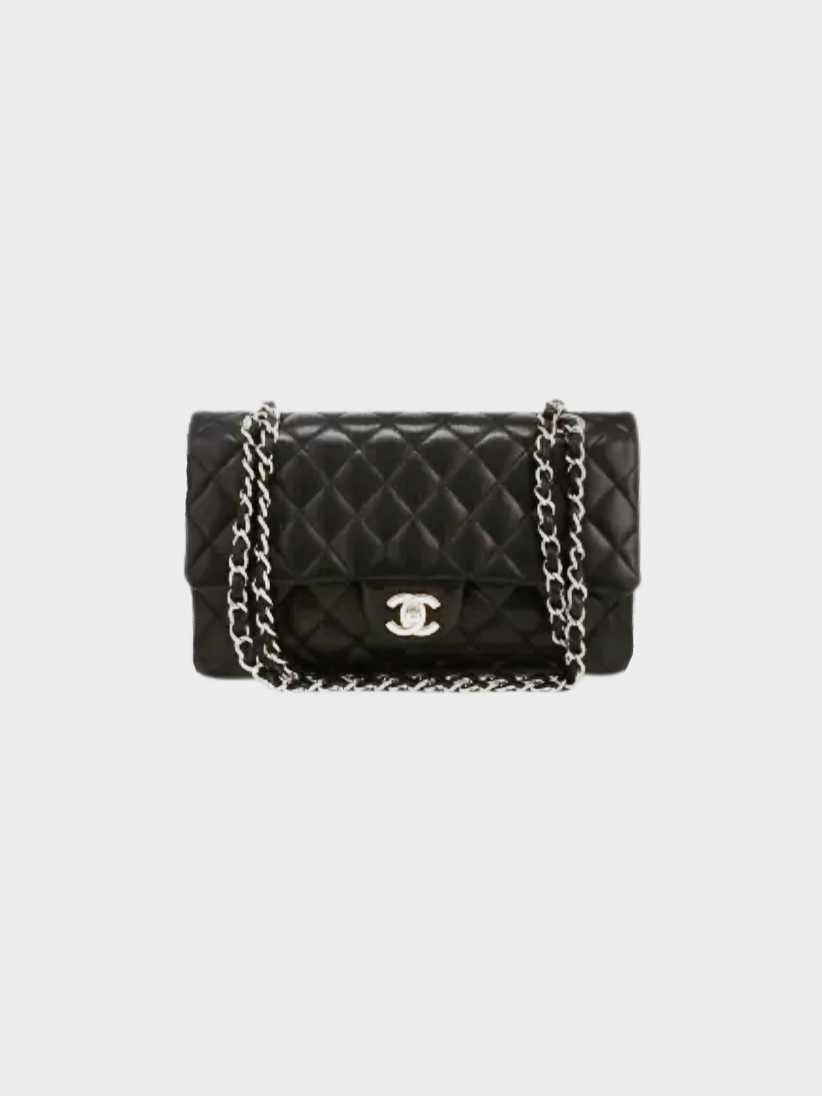 Chanel 2012 Black Classic 25 Caviar Skin Flap Bag