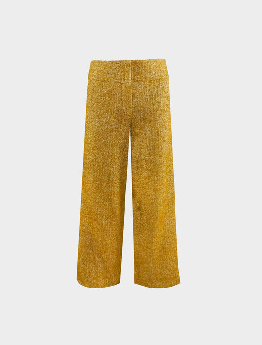 Chanel Pre-Fall 2014 Dallas Yellow Tweed Trousers