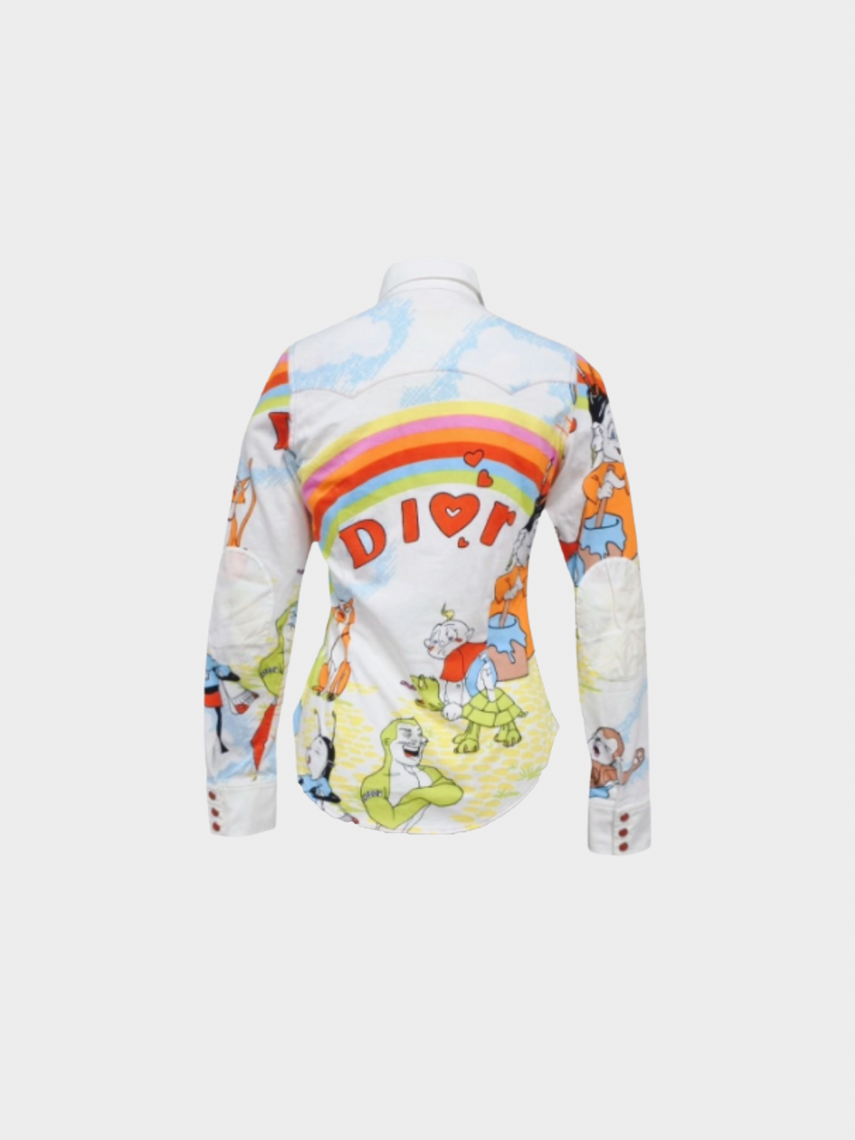 Christian Dior 2002 Cartoon Printed Long Sleeve Top