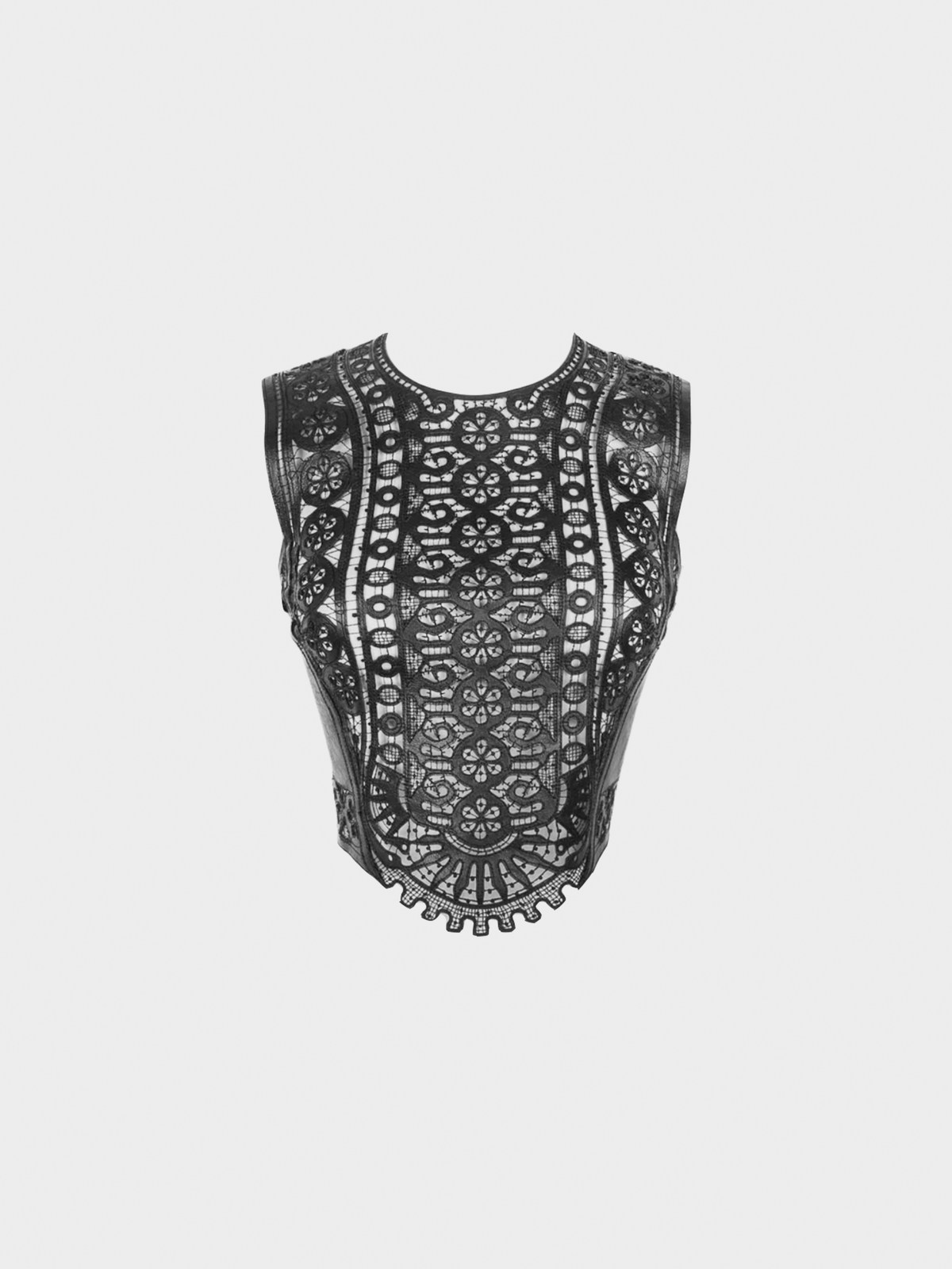 Christian Dior Resort 2020 Black Lace Dickey Top