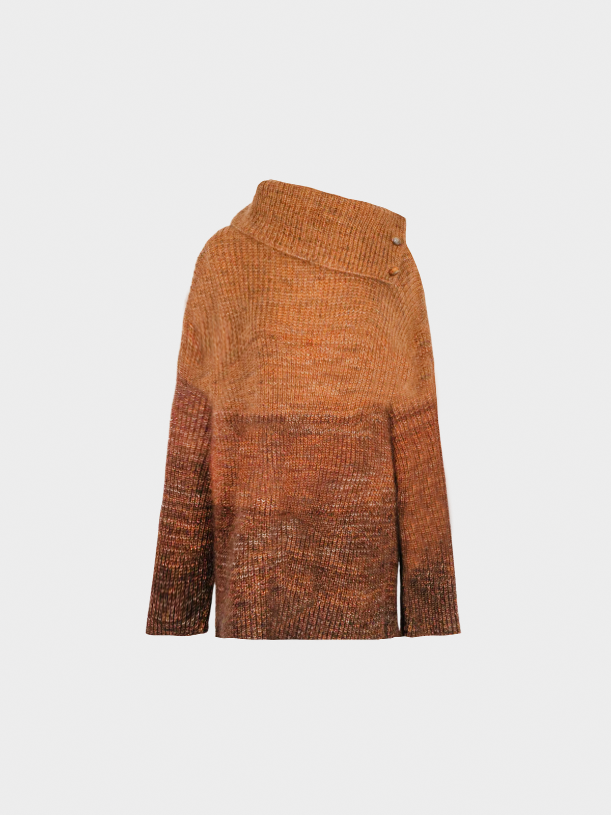 Escada 1990s Brown Oversized Ombre Wool Sweater