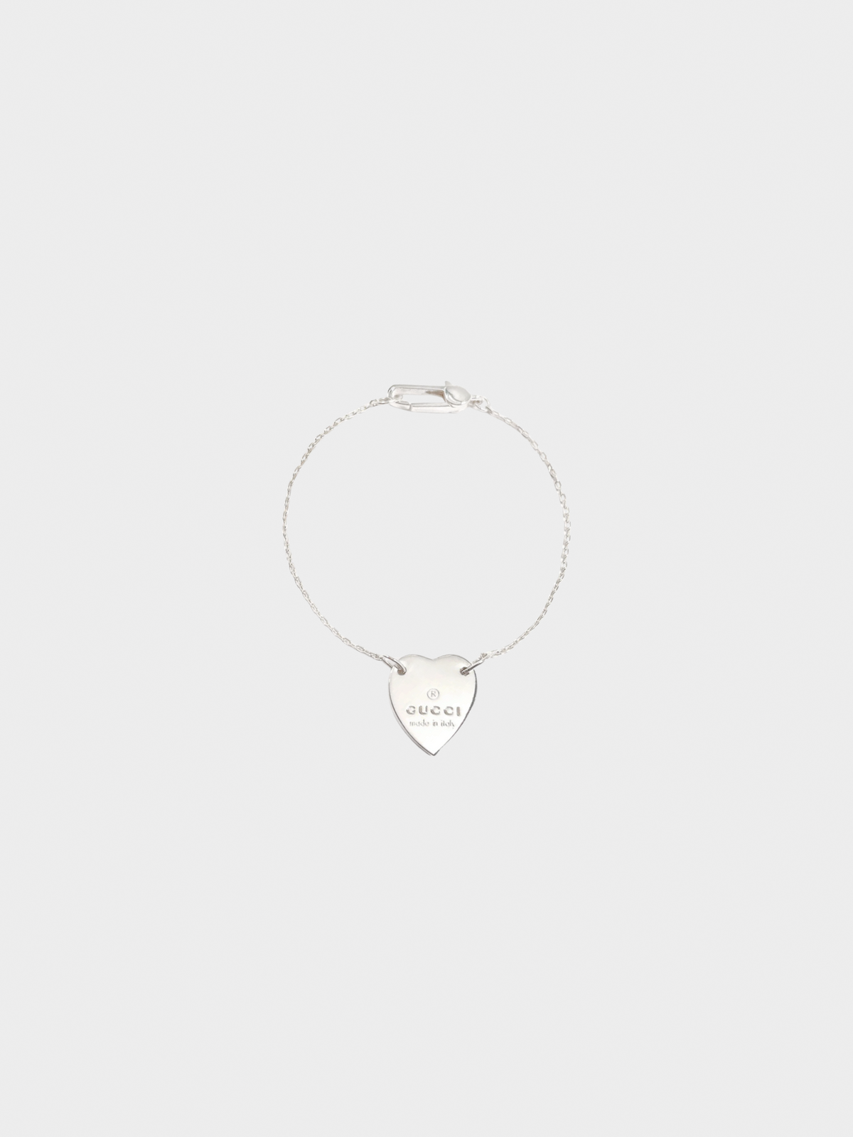 Gucci 2000s Silver 925 Heart Bracelet