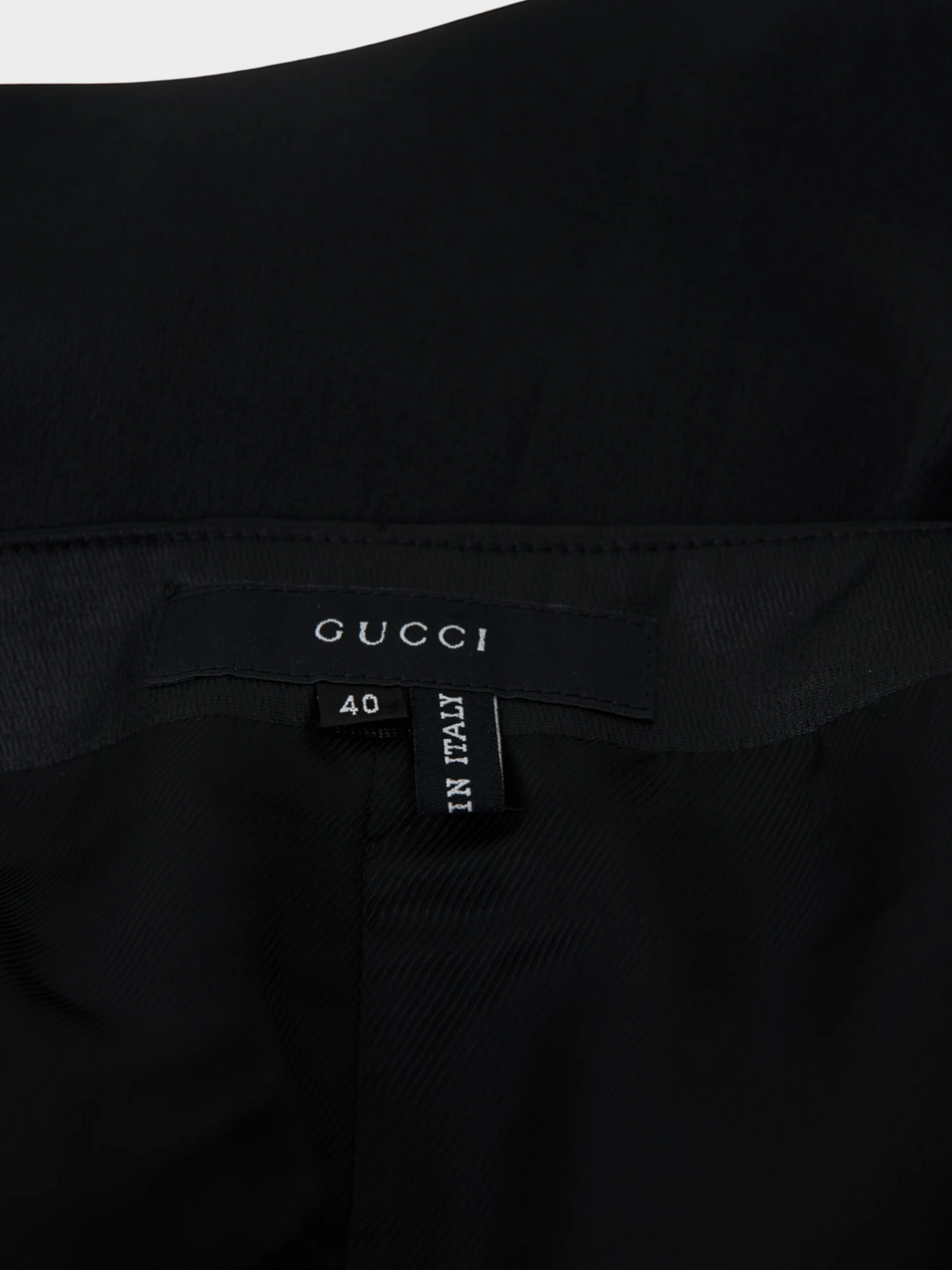 Gucci by Tom Ford SS 2001 Black Blazer and Skirt Suit Set