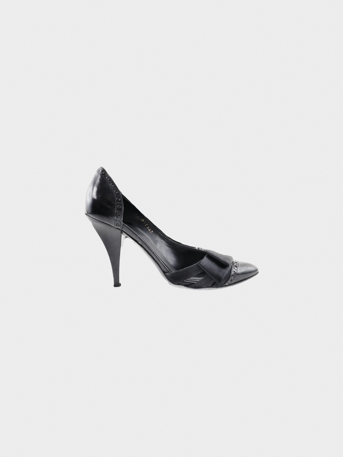 Gucci 2000s Black Leather Open Side Pumps
