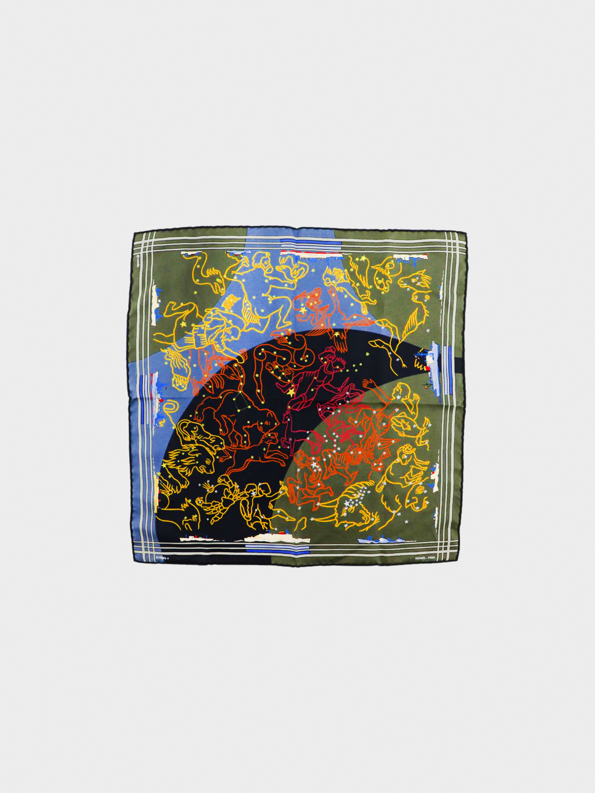 Hermes 2000s Multicoloured Carre 45 Silk Scarf