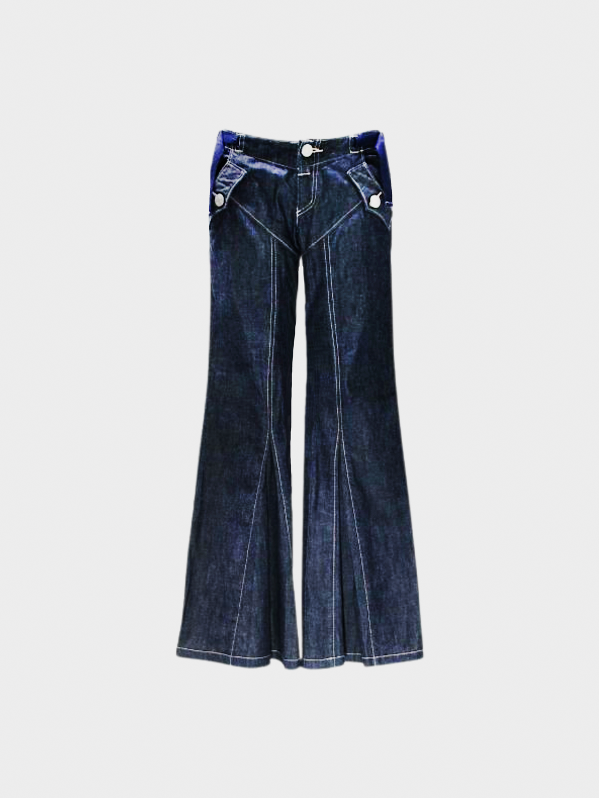 Jean Paul Gaultier 2000s Dark Blue Denim Flared Jeans