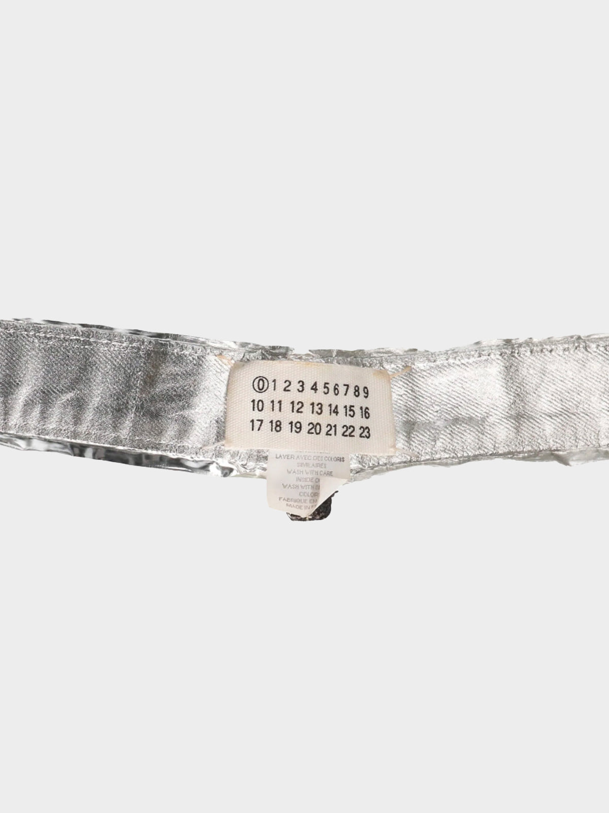 Maison Martin Margiela SS 2003 Artisanal Silver Coated Denim Belt