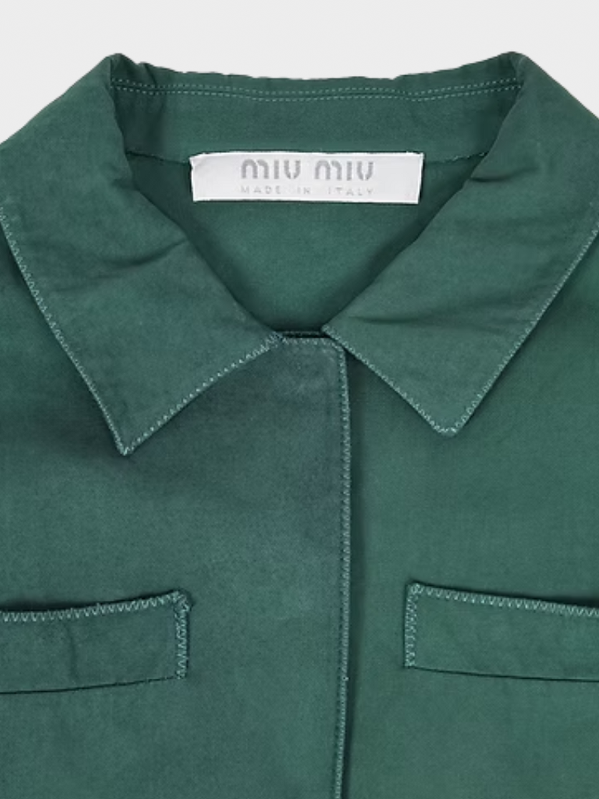 Miu Miu SS 1999 Green Cotton Light Jacket