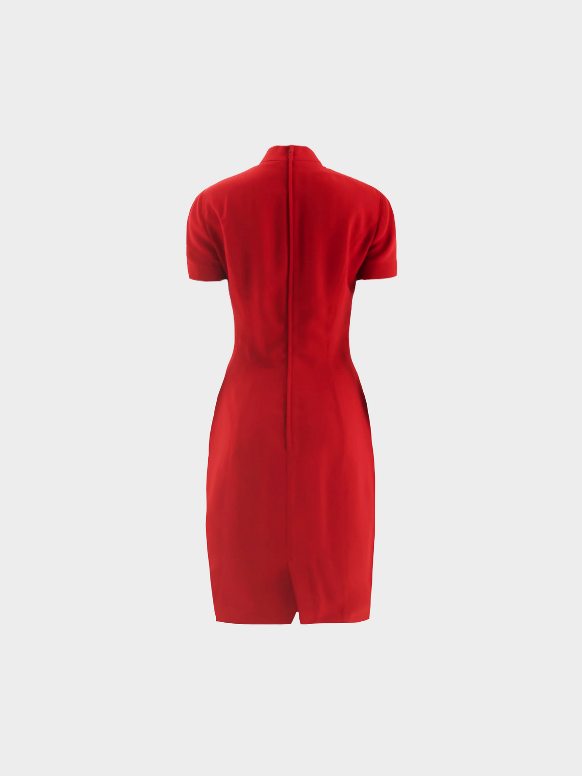 Thierry Mugler 1990s Red Crystal Glam Sculptural Evening Dress