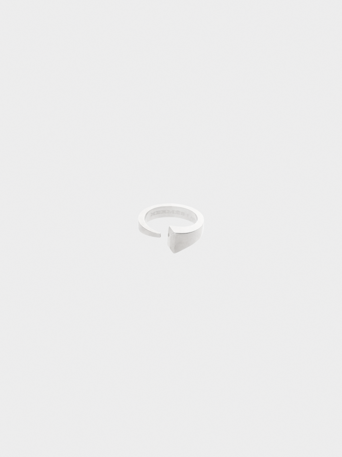 Hermes 2000s Silver Clou de Forge Ring