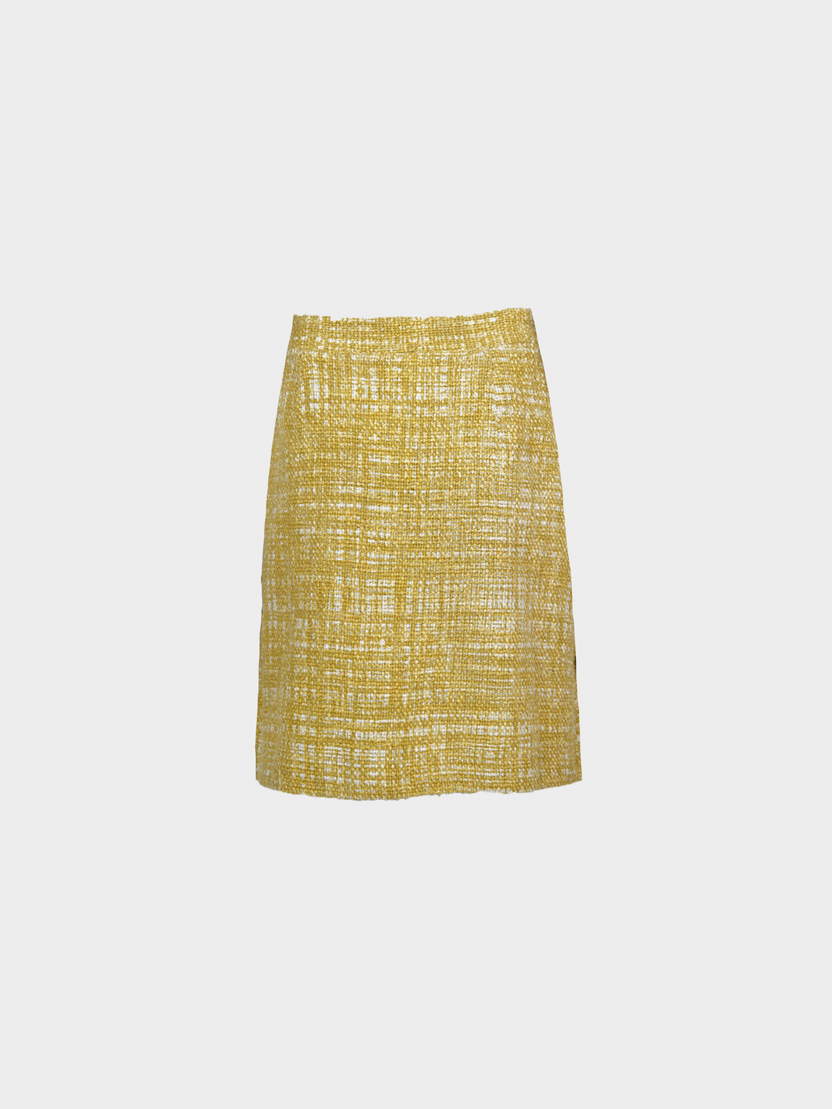 Prada SS 1996 Yellow Tweed Mini Skirt