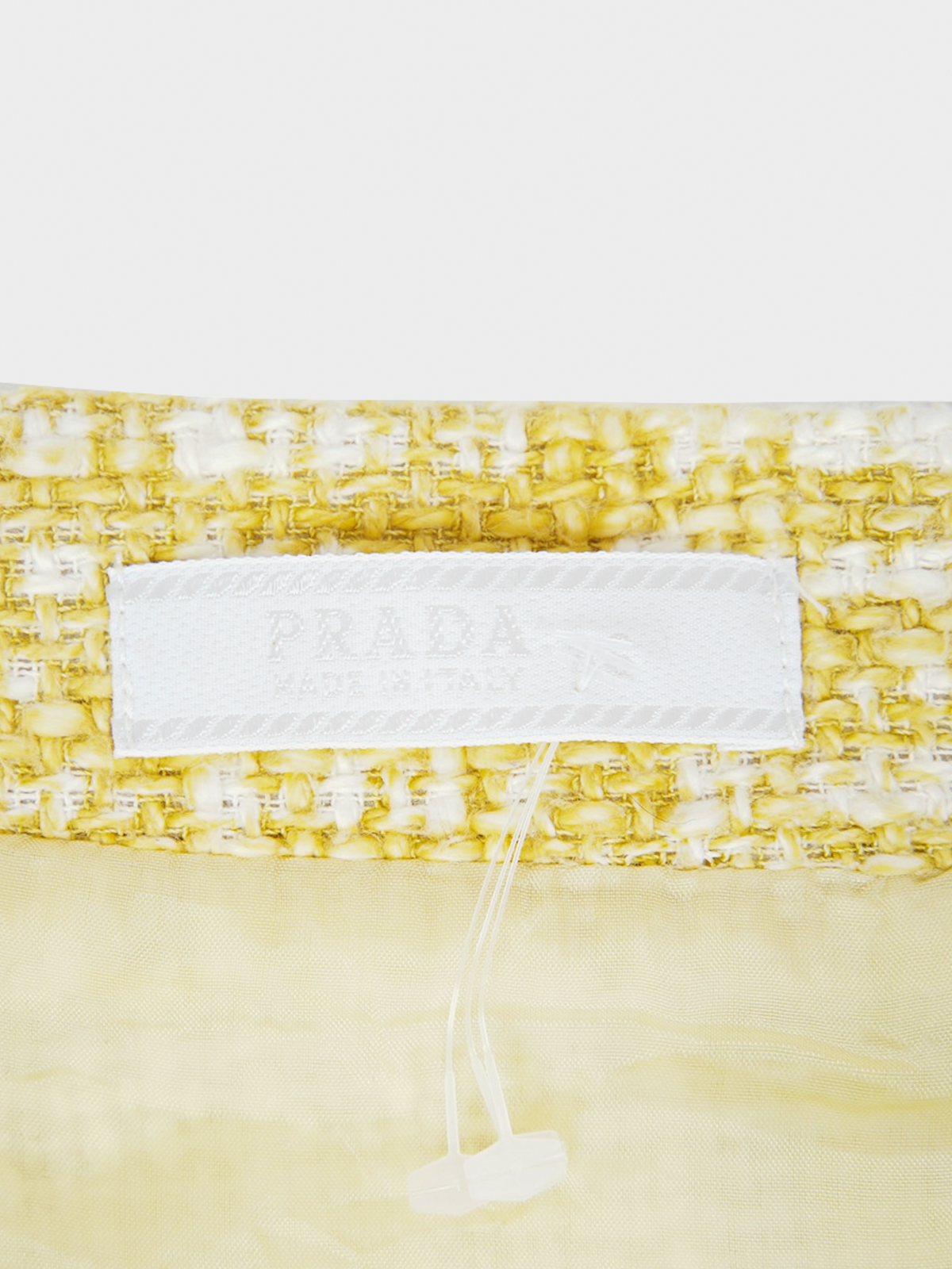 Prada SS 1996 Yellow Tweed Mini Skirt