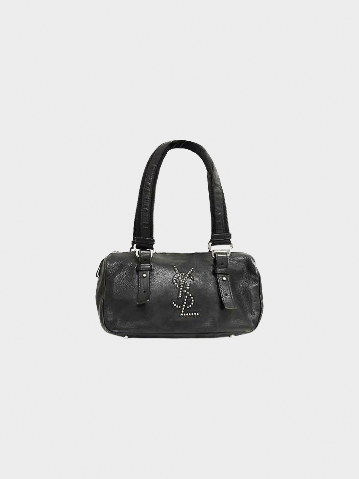 Yves Saint Laurent 2000s Black Leather Handbag Mini Boston Bag
