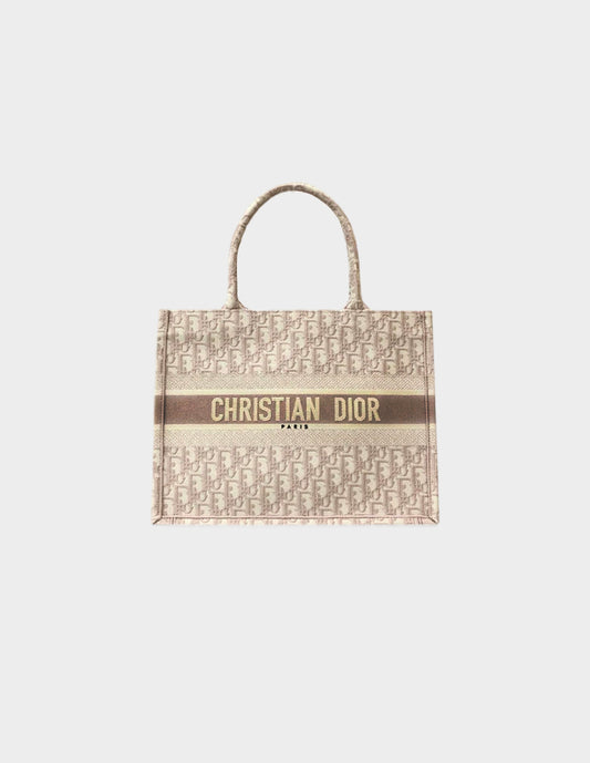 Christian Dior 2021 Nude Oblique Tote Handbag Canvas