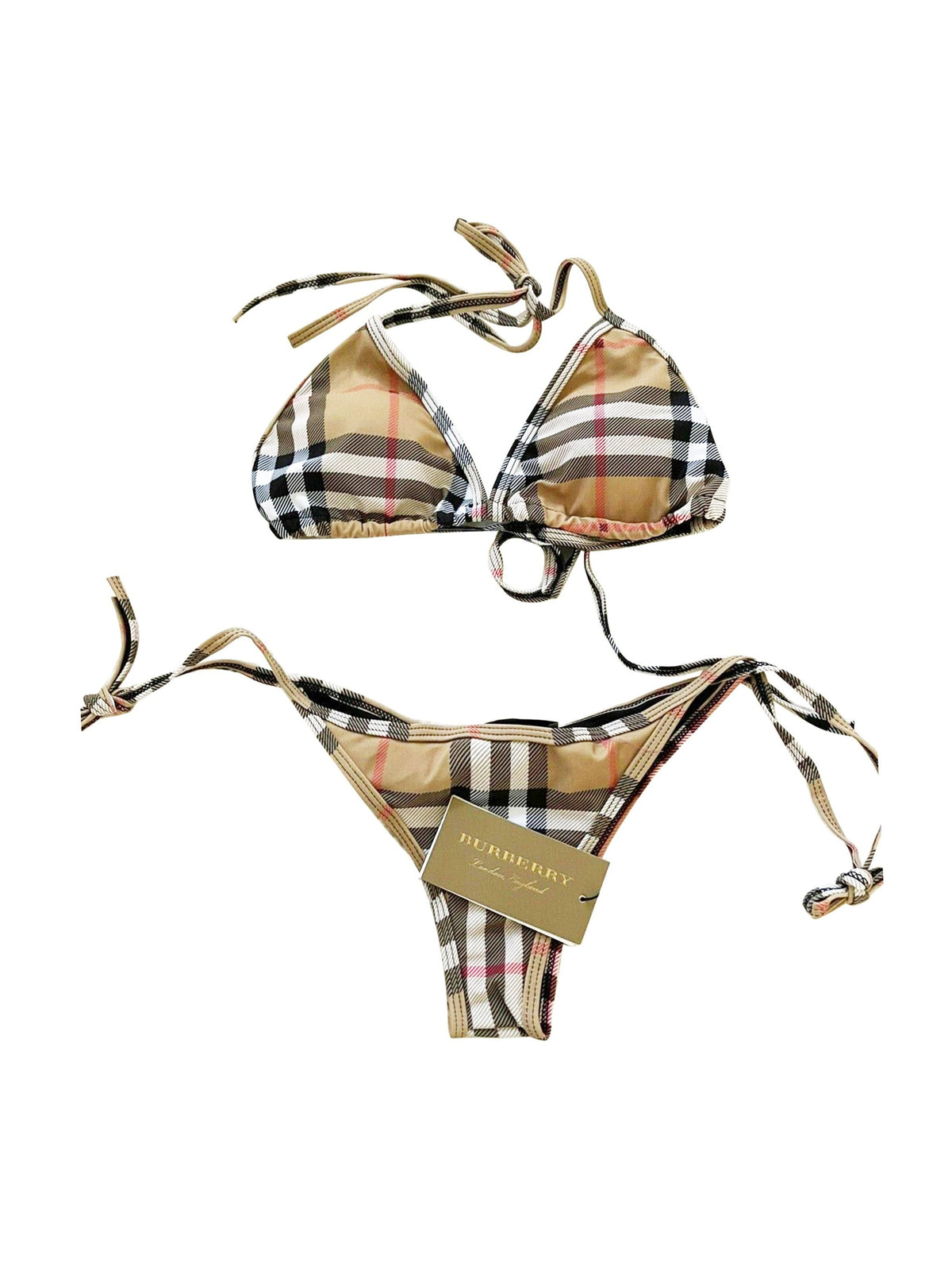 Burberry Check 2010s Beige Bikini