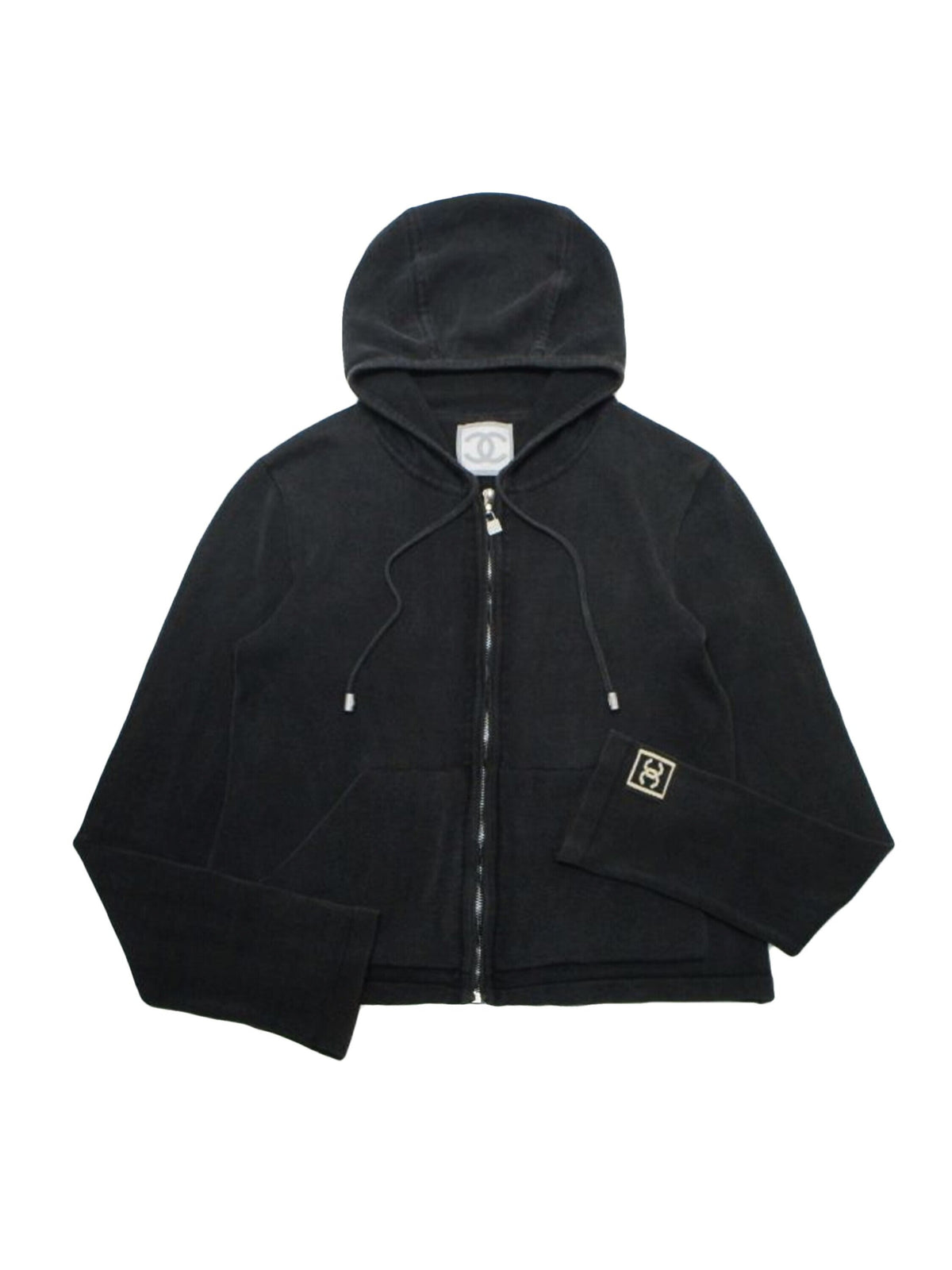 Chanel Sports Black Terrycloth Zip Jacket