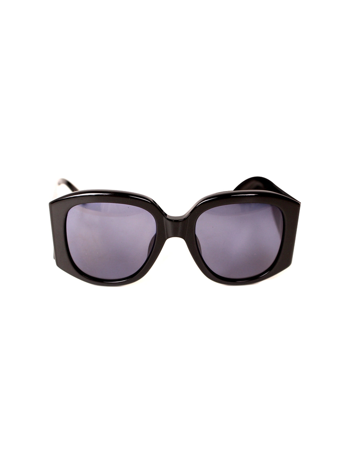 Chanel Rare Purple Tinted Round Black Sunglasses