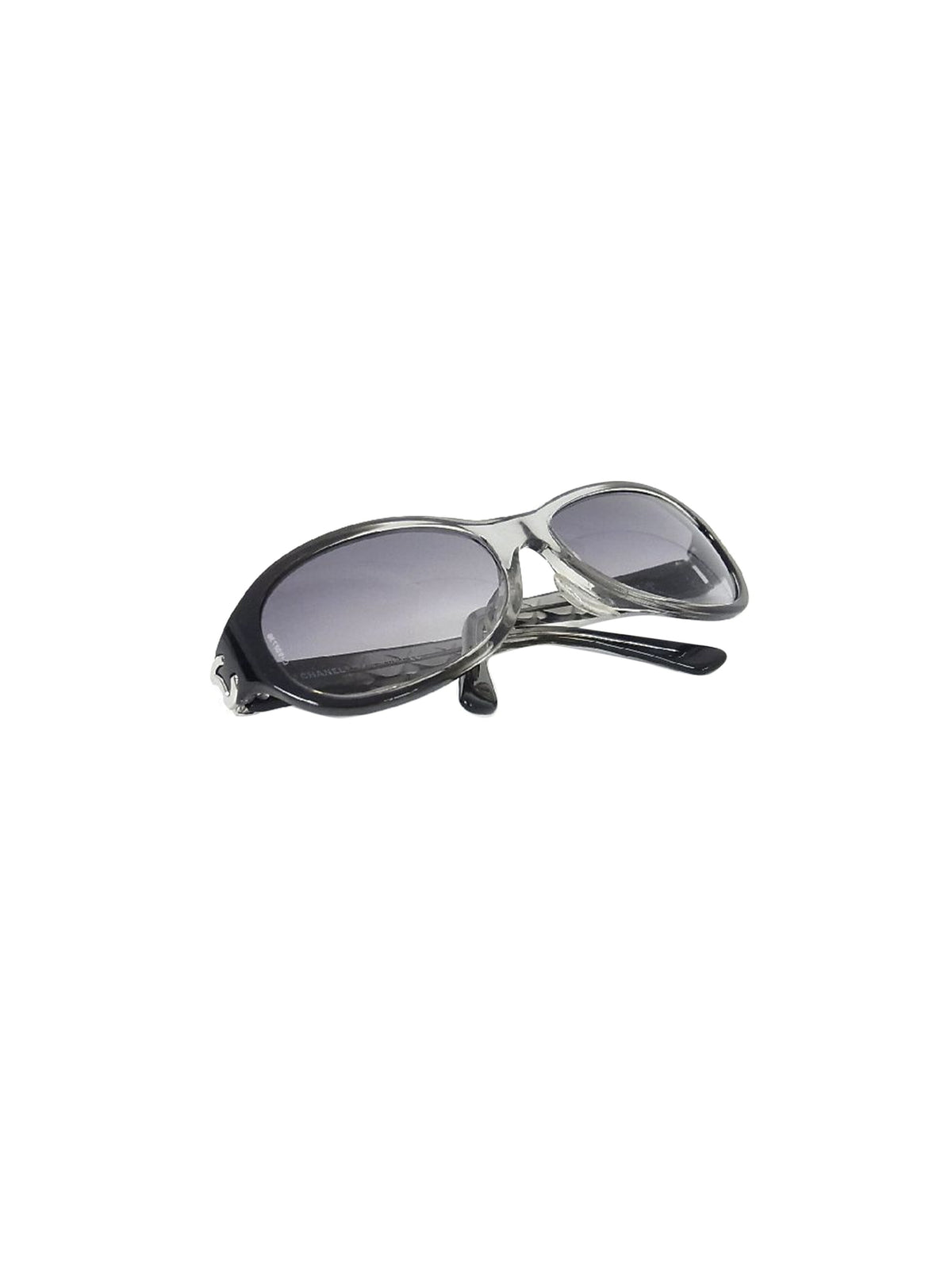 Chanel 2000s Black and White Quilted Sunglasses