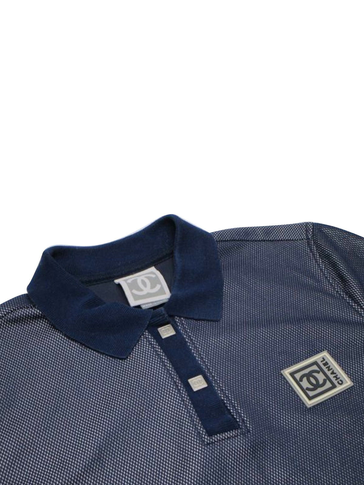 Chanel 2000s Blue Sports Mesh Shirt