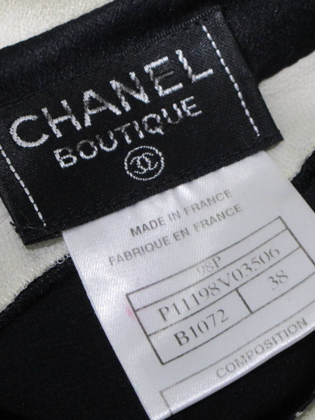 Chanel Silk Black and White Shirt