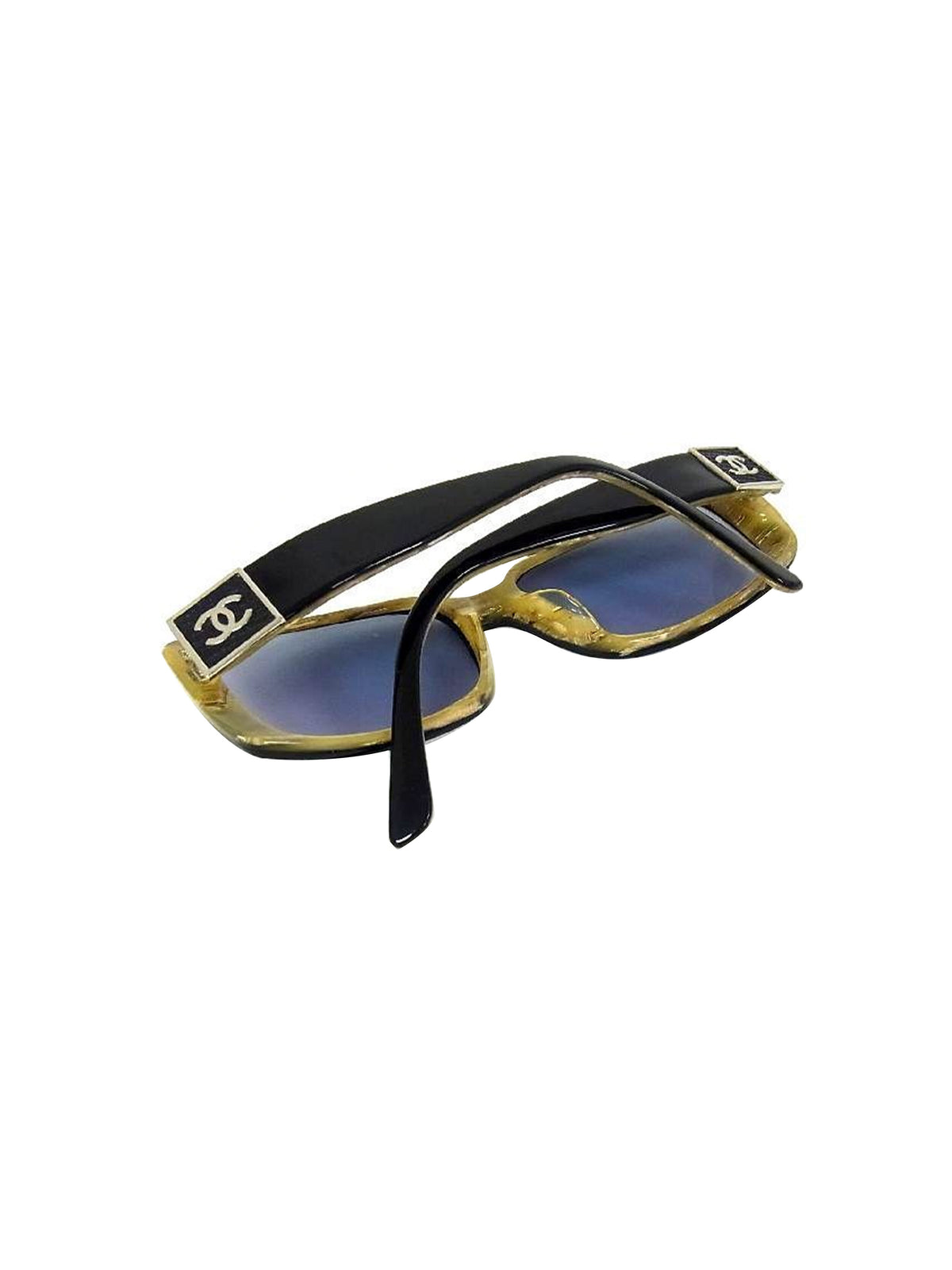 Chanel 2000s Green and Black Sunglasses