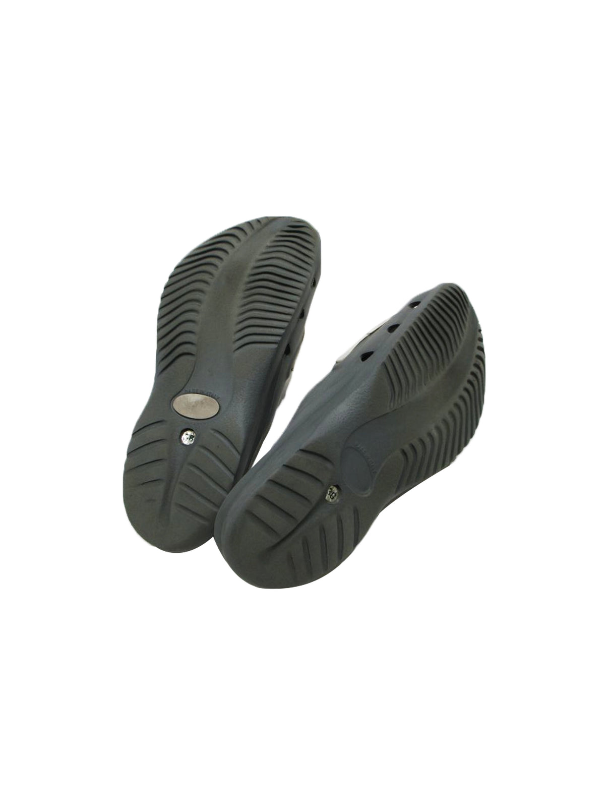 Chanel 2000s Rubber Grey and White Sports Slides