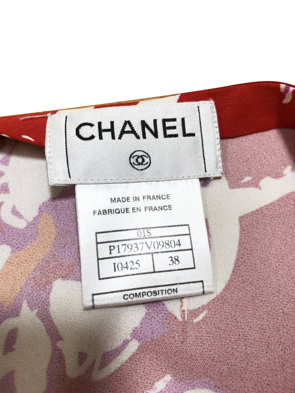 Chanel Rare SS 2001 Tropical Red Floral Skirt