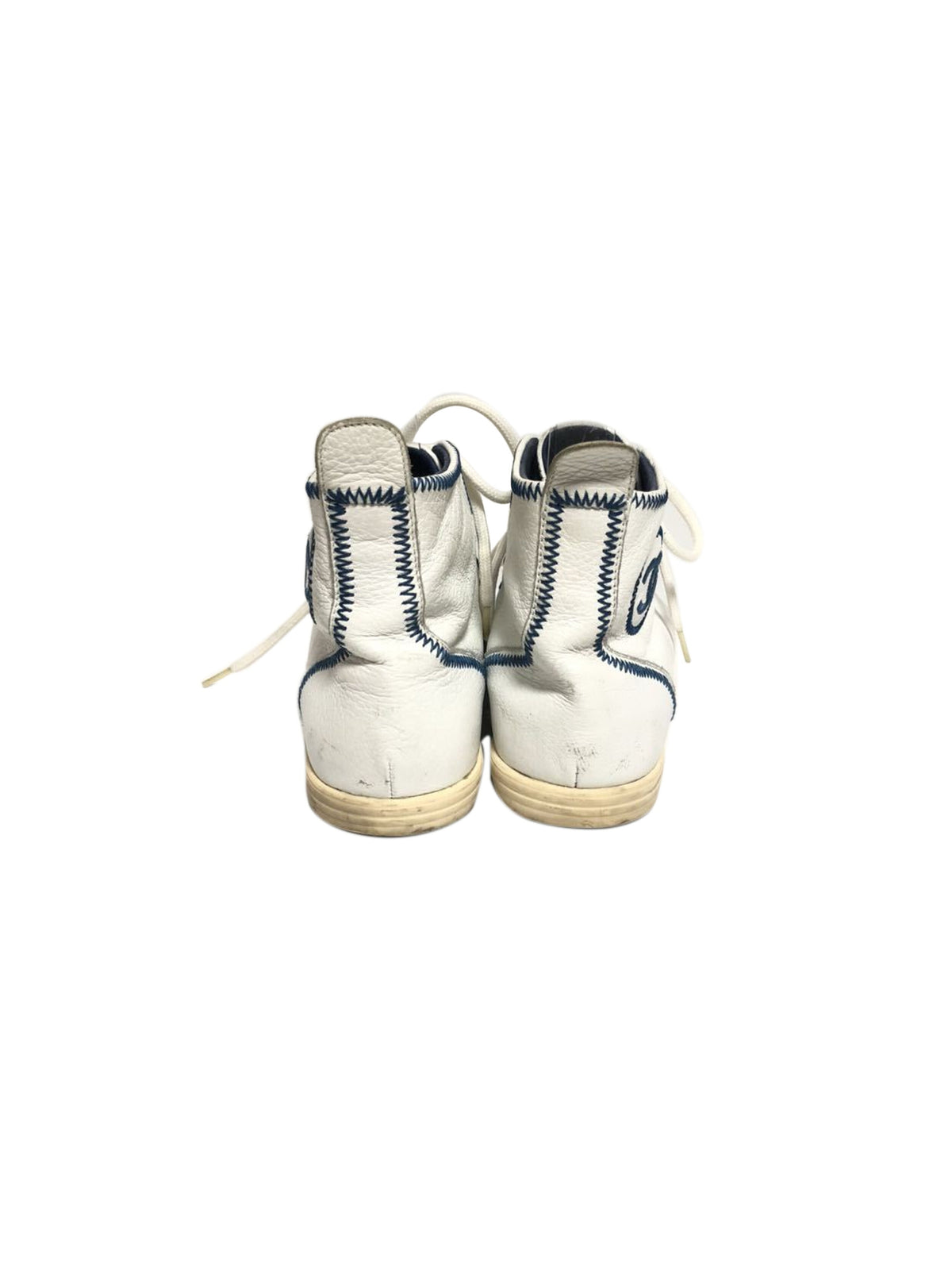 Chanel White and Blue Converse