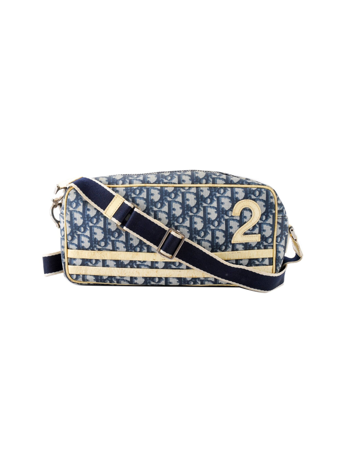 Christian Dior 2000s Blue Diorissimo Trotter Shoulder Bag