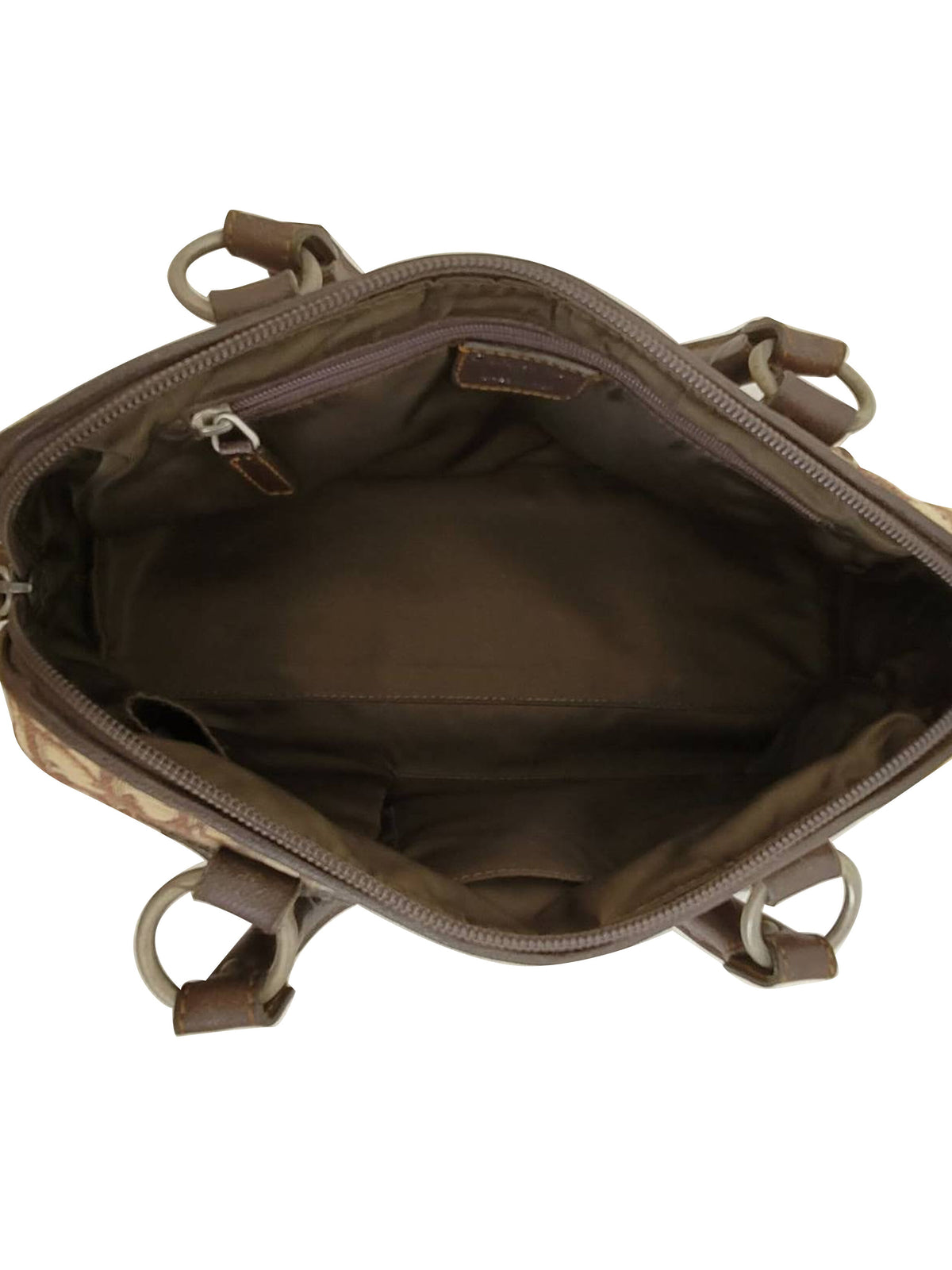 Christian Dior 2000s Small Brown CD Plate Monogram Hand Bag