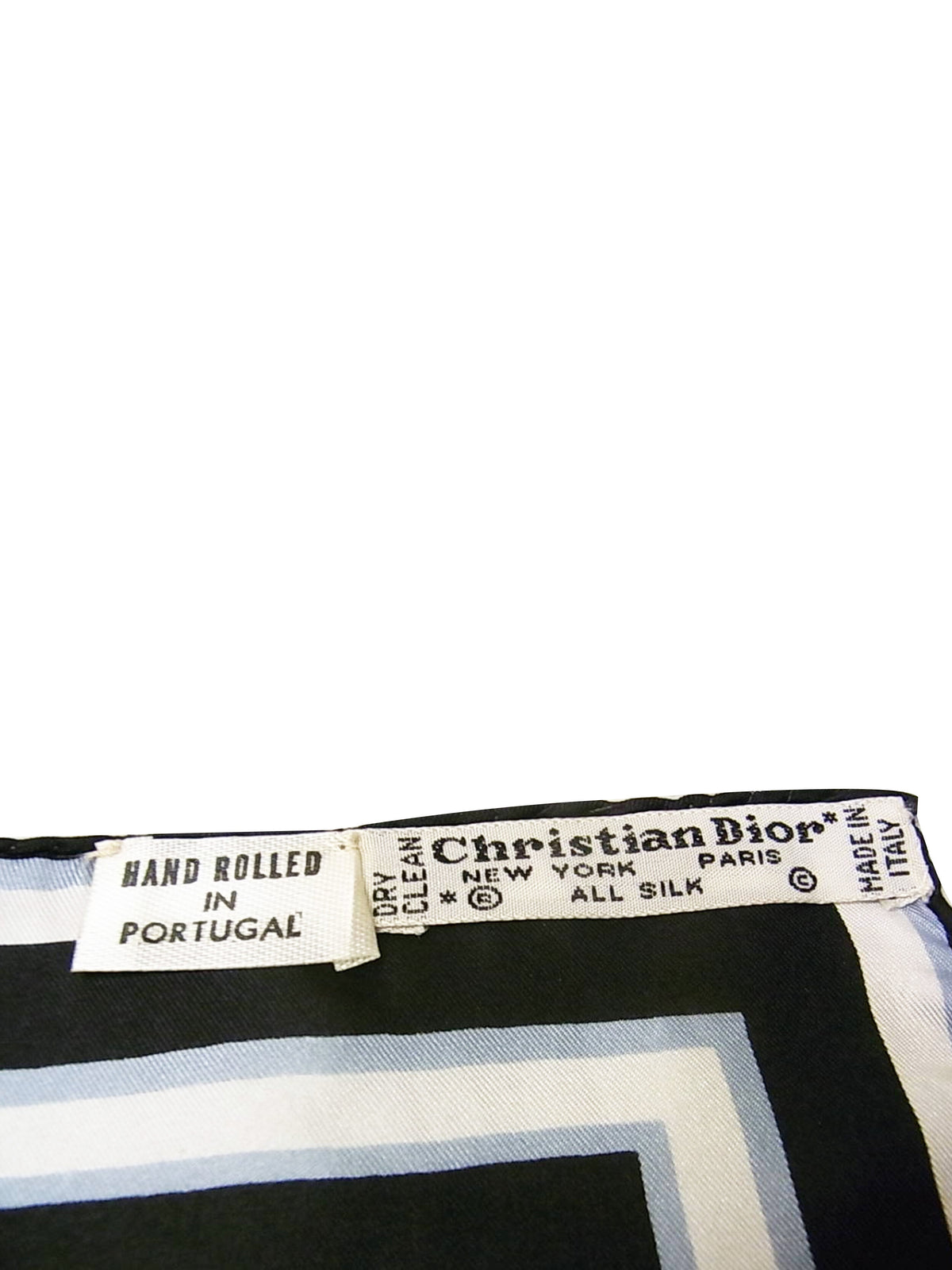 Christian Dior 2000s Black and White Scarf