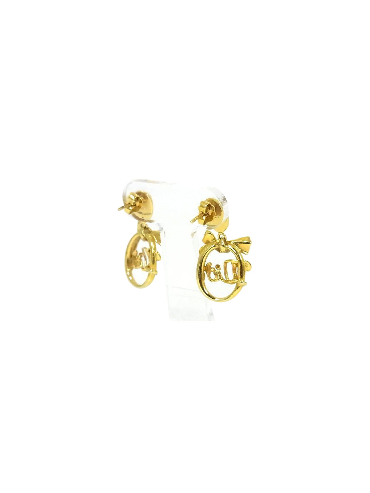 Christian Dior 2000s Gold Wreath Drop Earrings