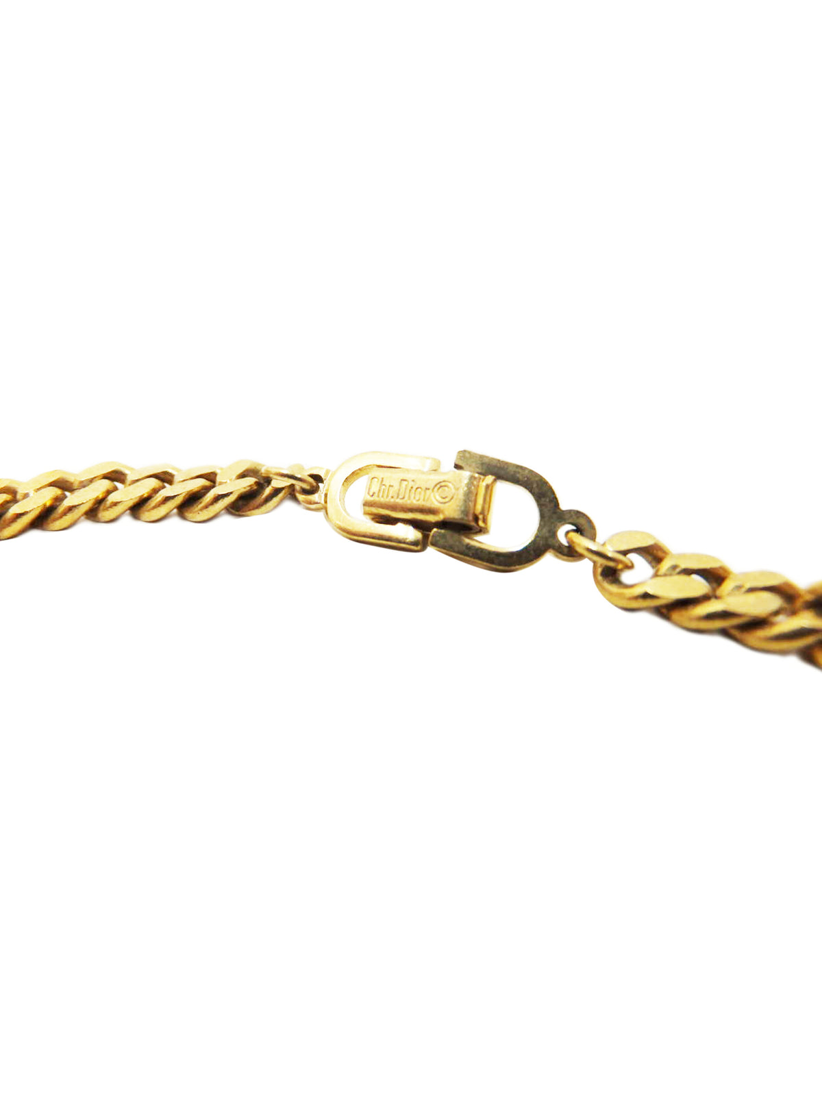 Christian Dior 2000s Chunky CD Gold Bracelet