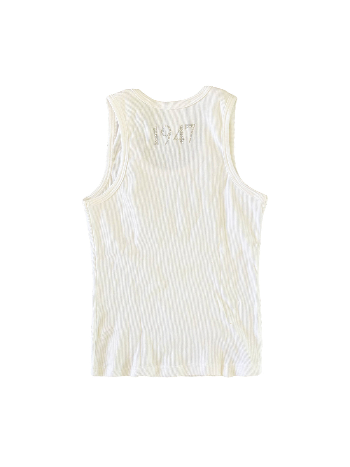 J'adore Dior 2000s Rare Ribbed Crystal Rhinestone Tank