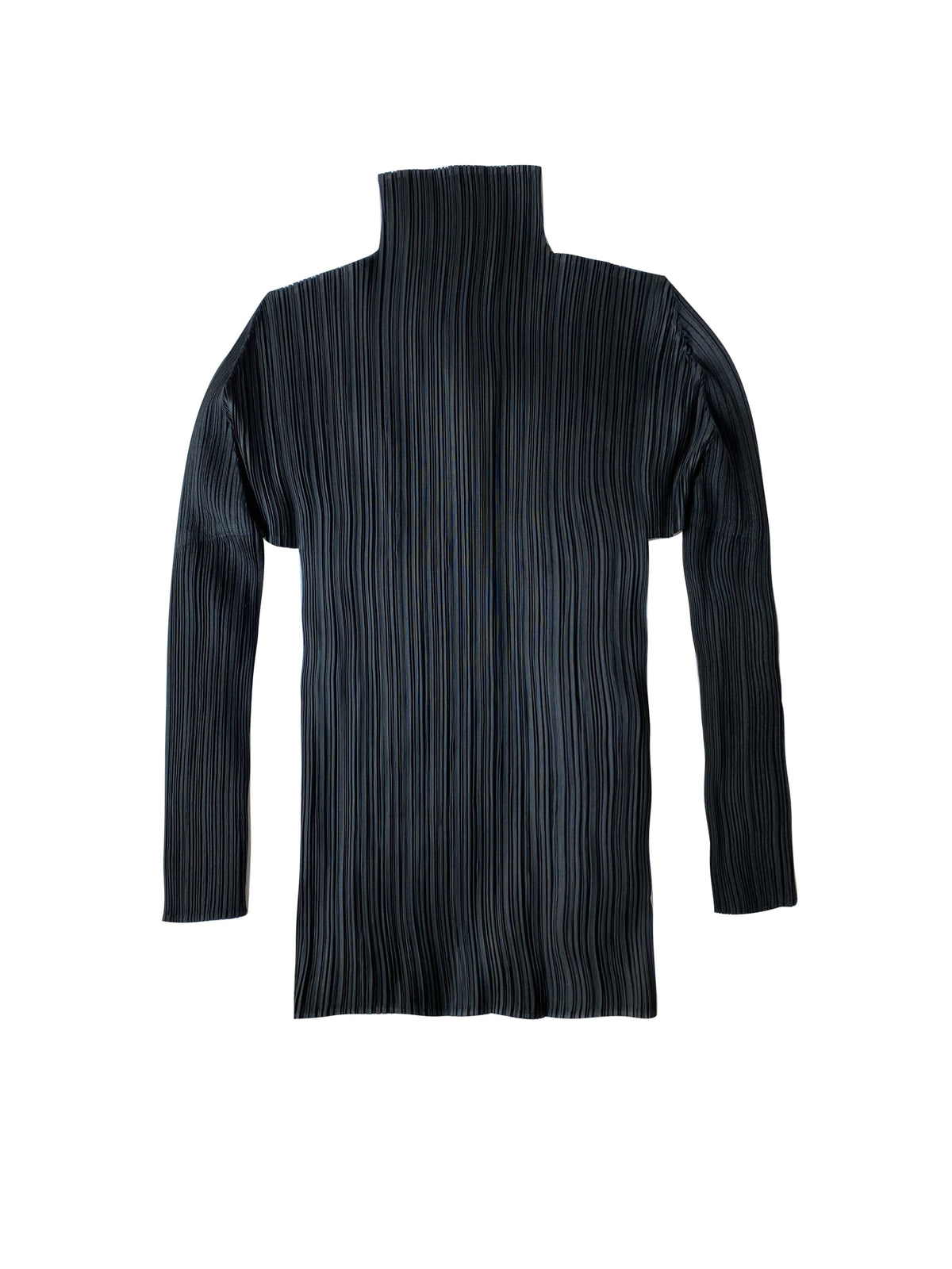 Issey Miyake 2000s Black Pleats Turtle Neck