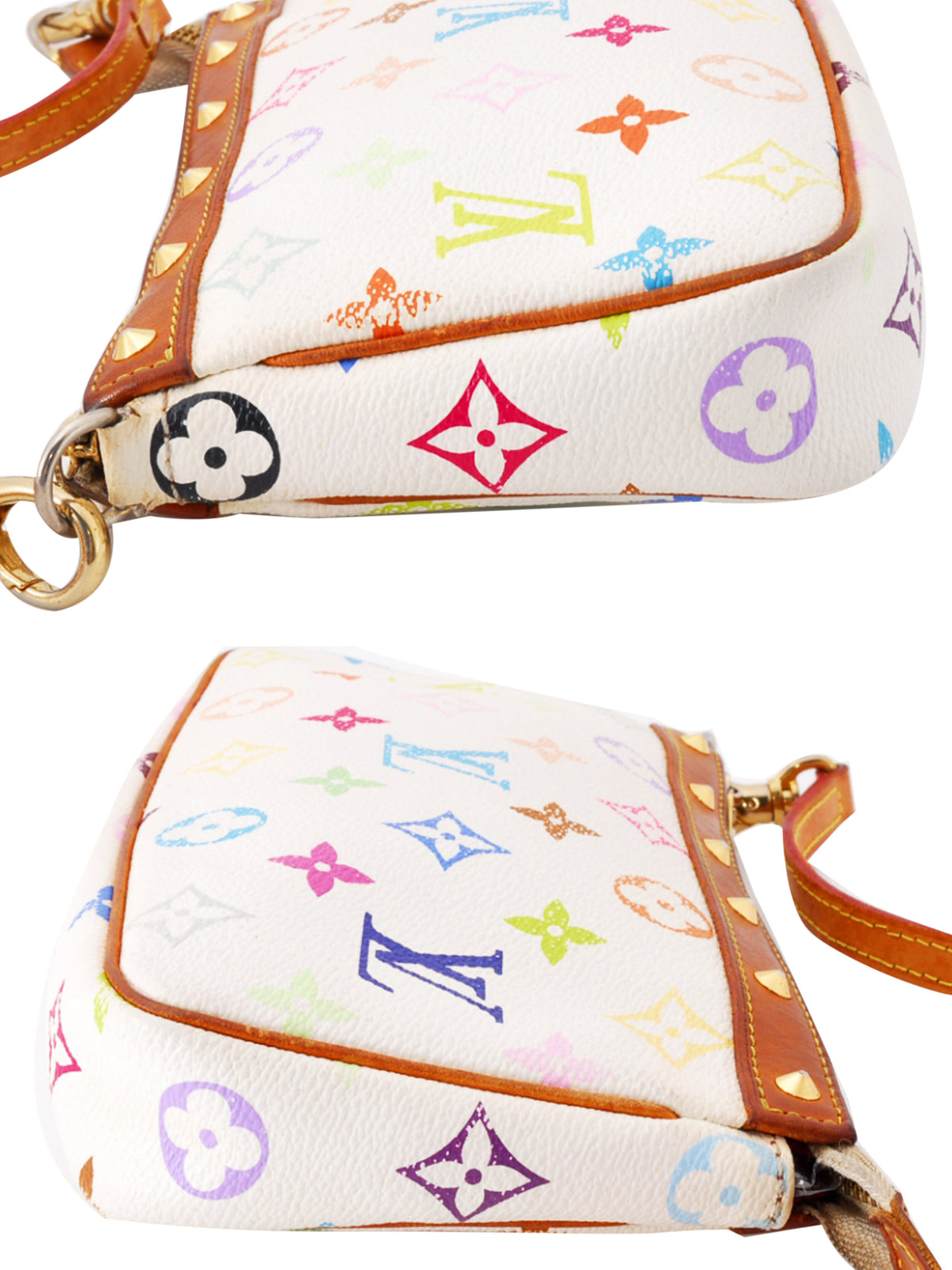 Louis Vuitton 2003 Murakami Pochette White Crossbody