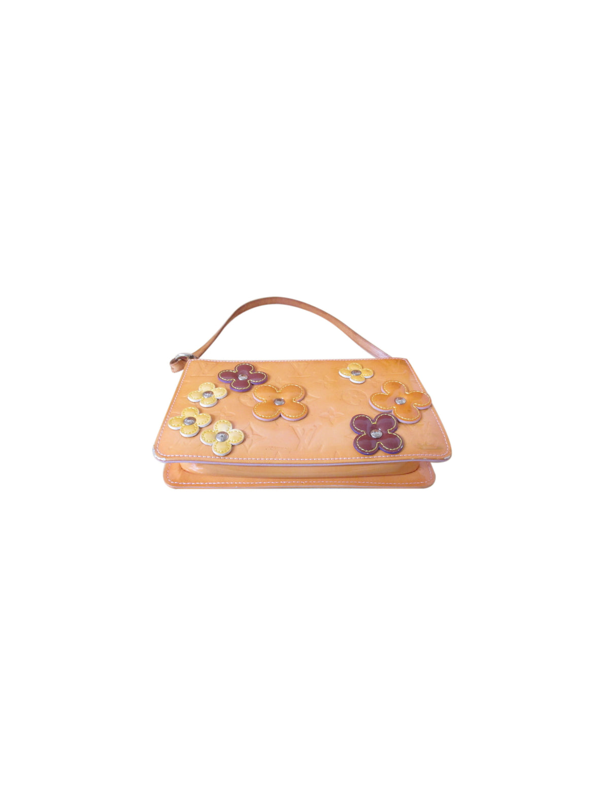 Louis Vuitton 2000s Orange Lexington Fleurs Pochette