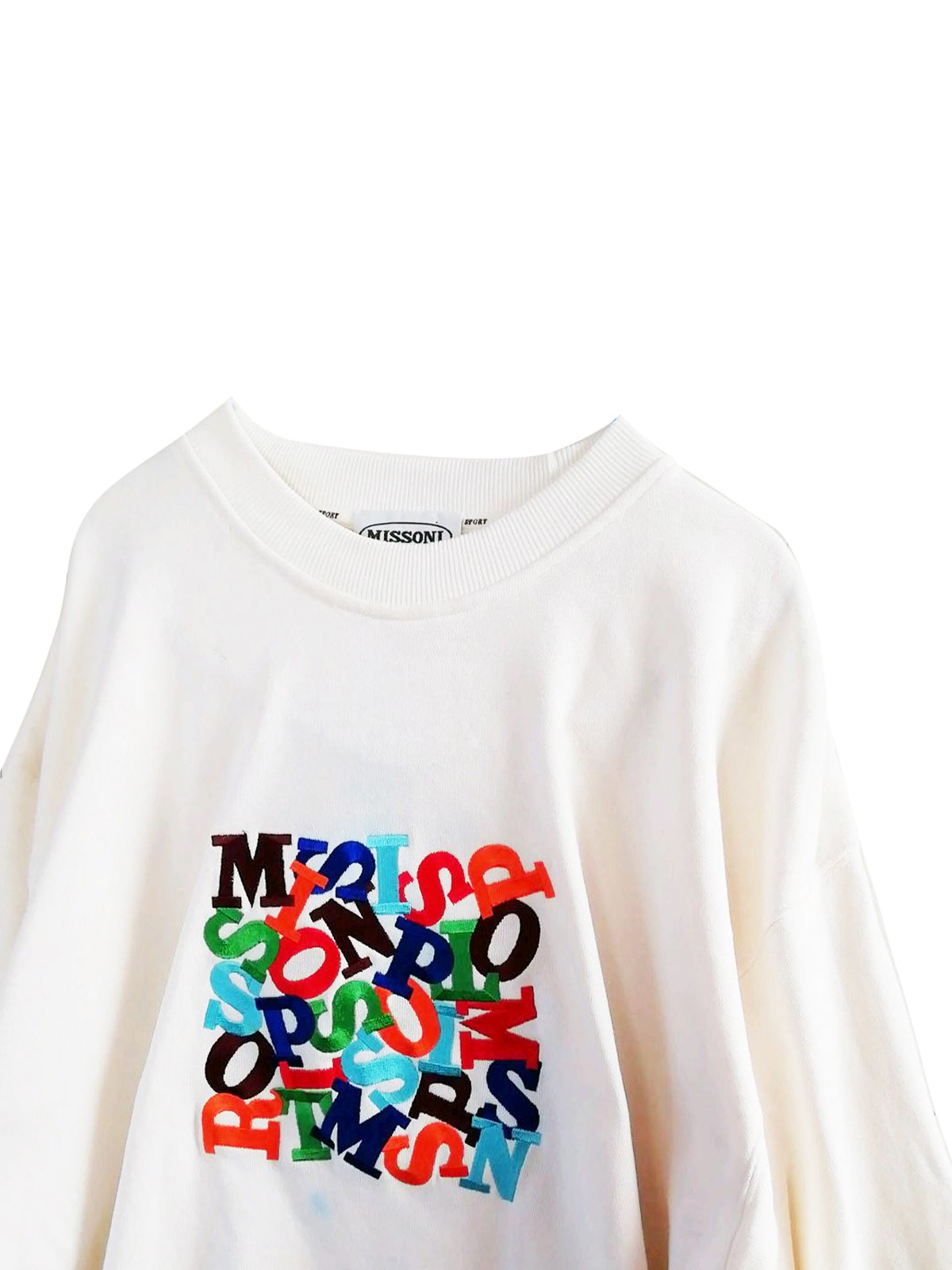 Missoni 2000s Sports White Graphic Crewneck