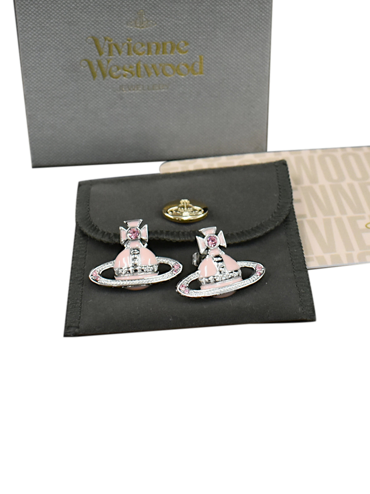 Vivienne Westwood 2000s Pink Orb Earrings