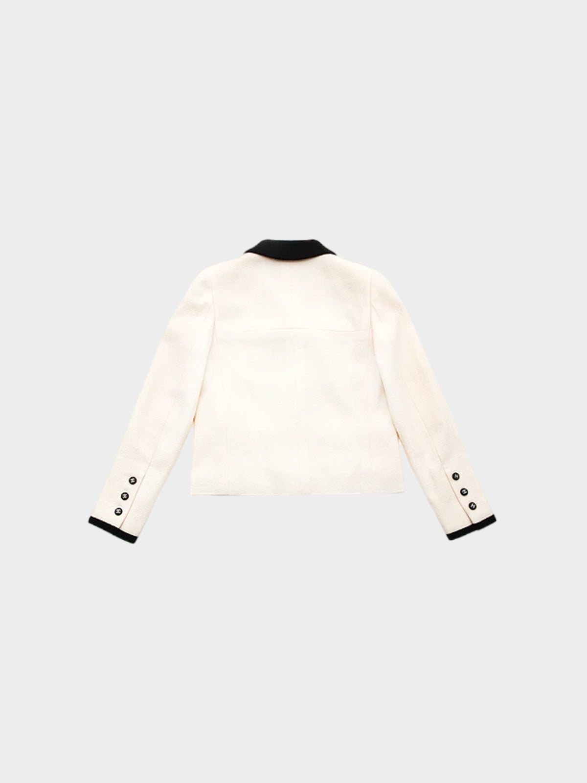 Chanel 1997 Tweed Bicolor Jacket Beige