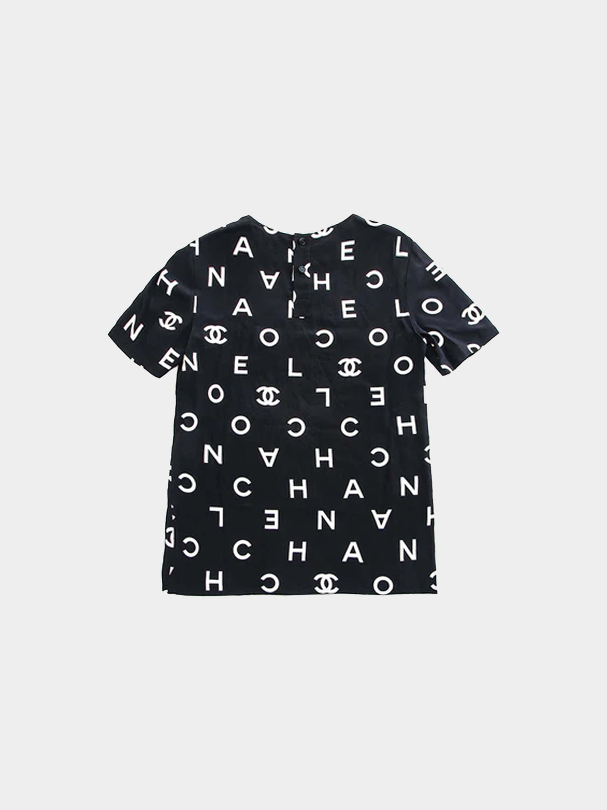 Chanel Spring 1997 Coco Logo Silk Top