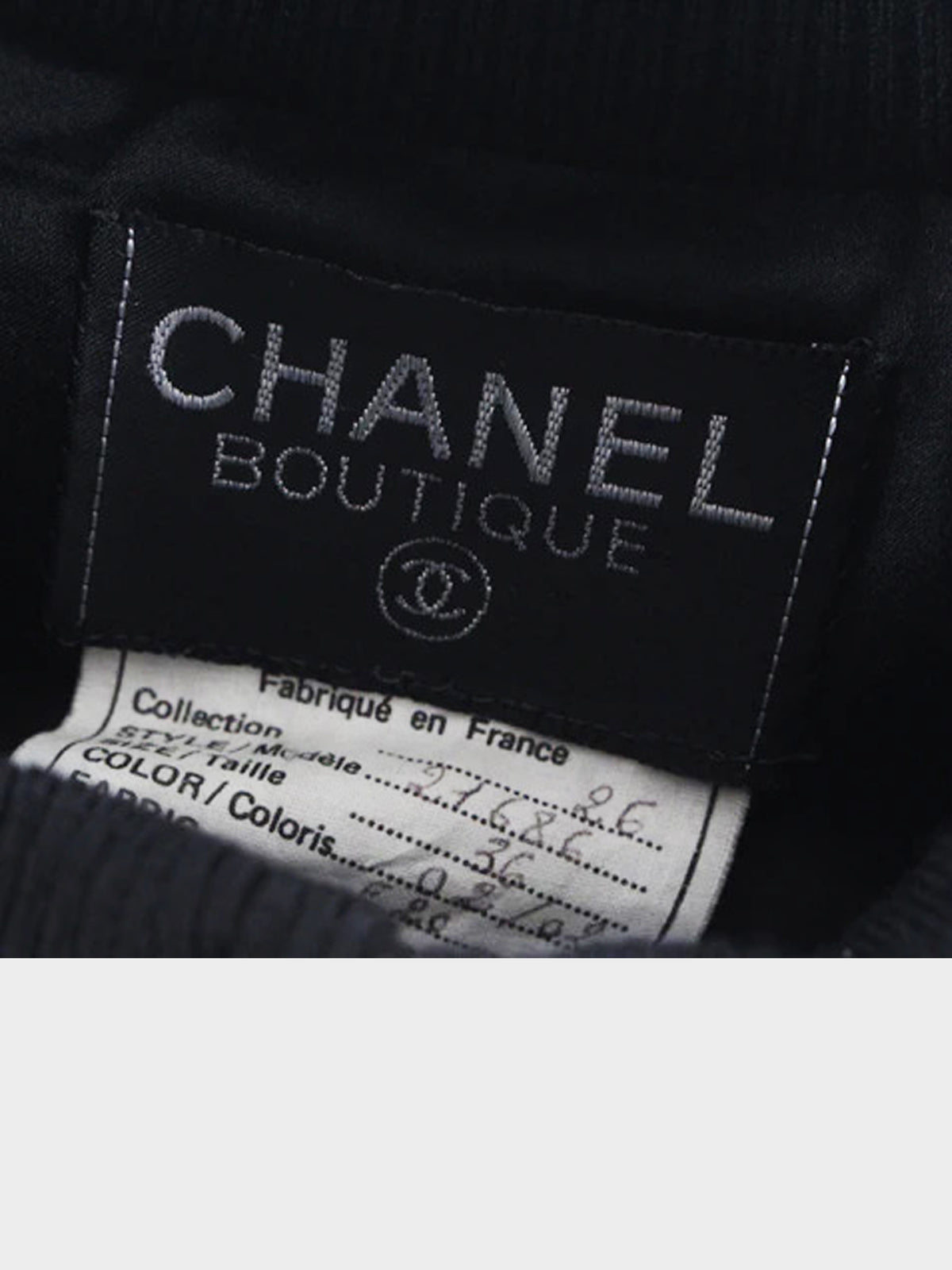 Chanel 1980s Black Quilted Bomber Jacket