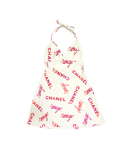 Chanel Rouge 1990s Lycra White Dress