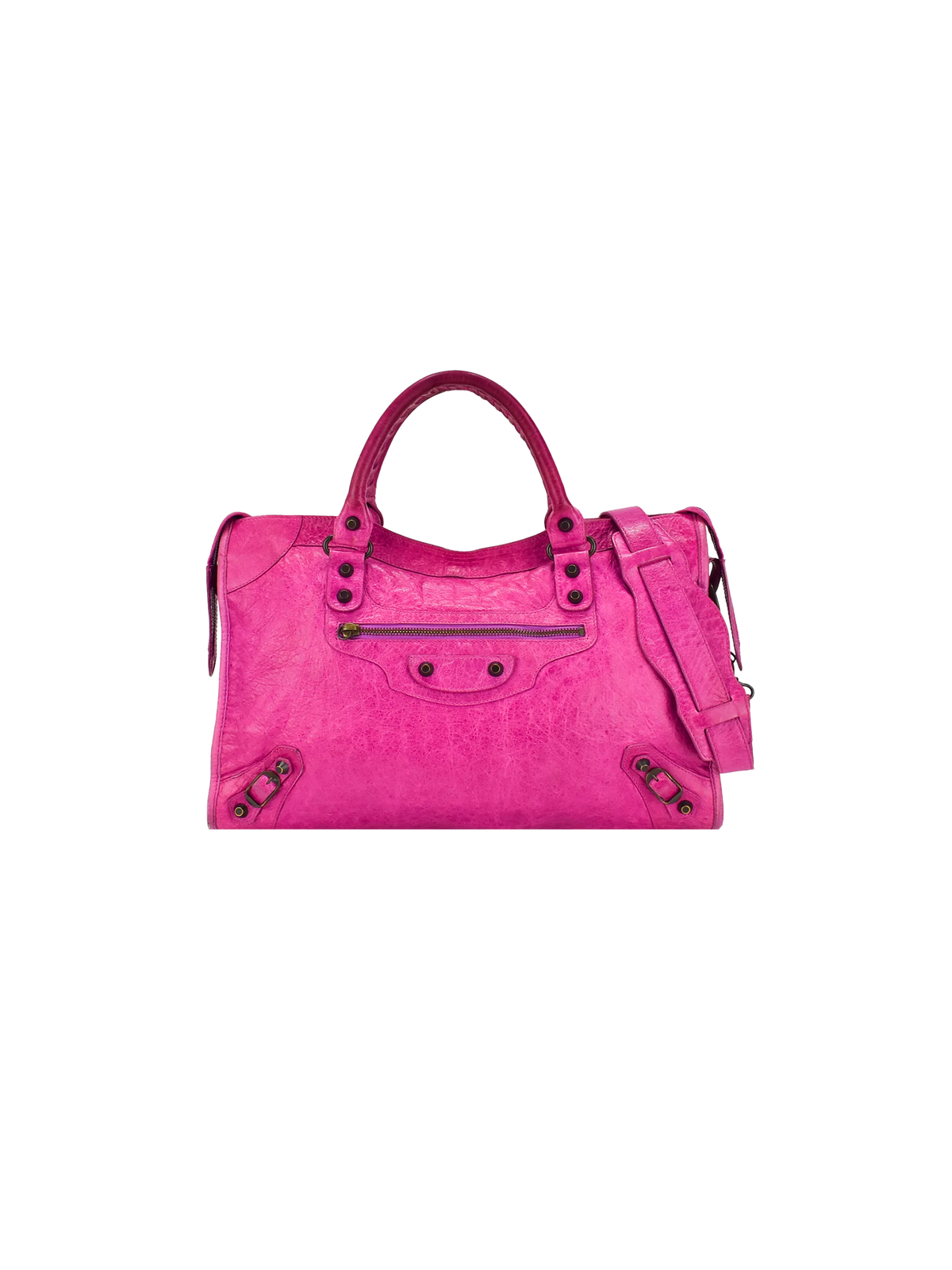 Balenciaga 2010's Fuschia Medium City Bag
