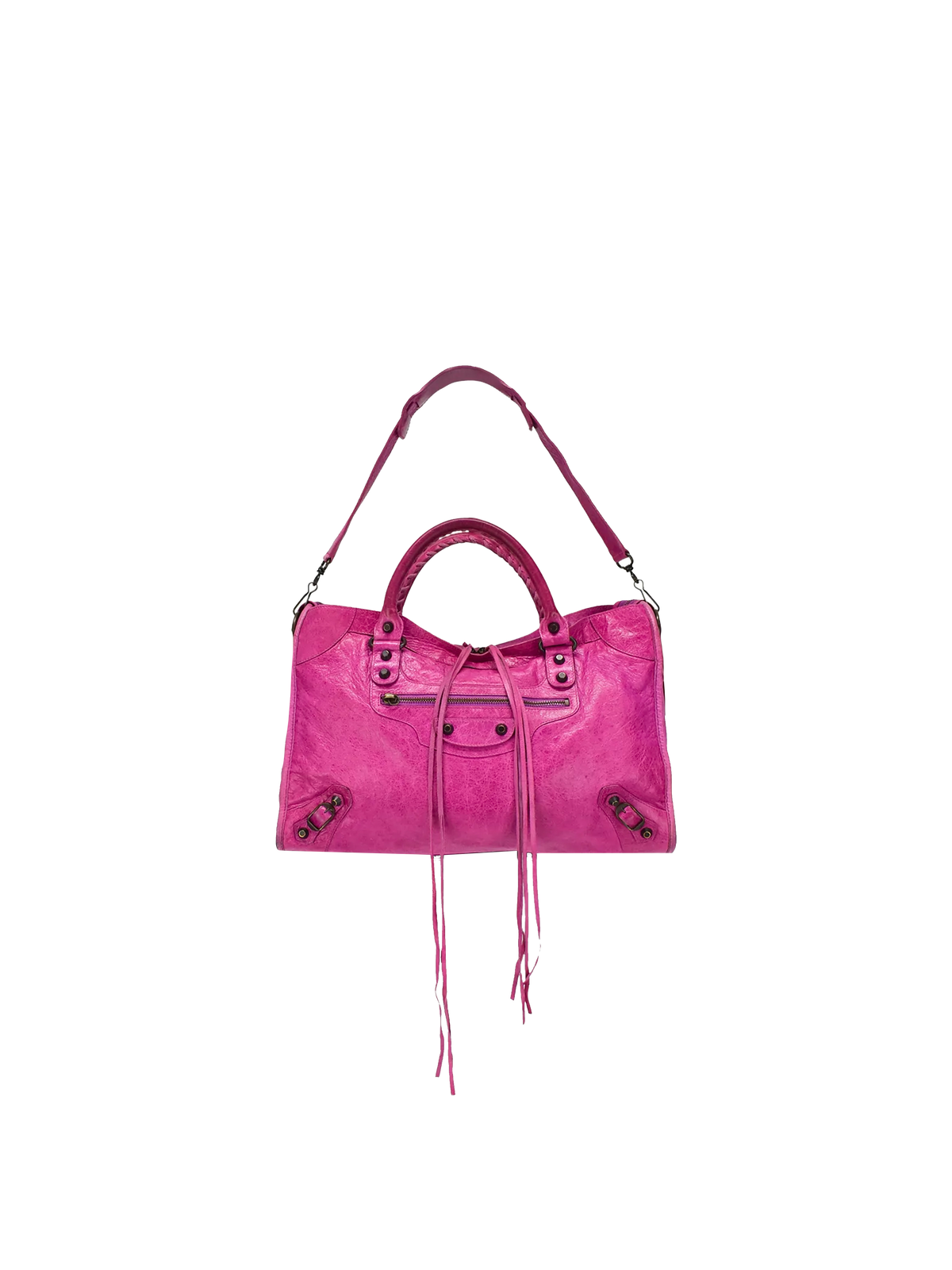 Balenciaga 2010's Fuschia Medium City Bag