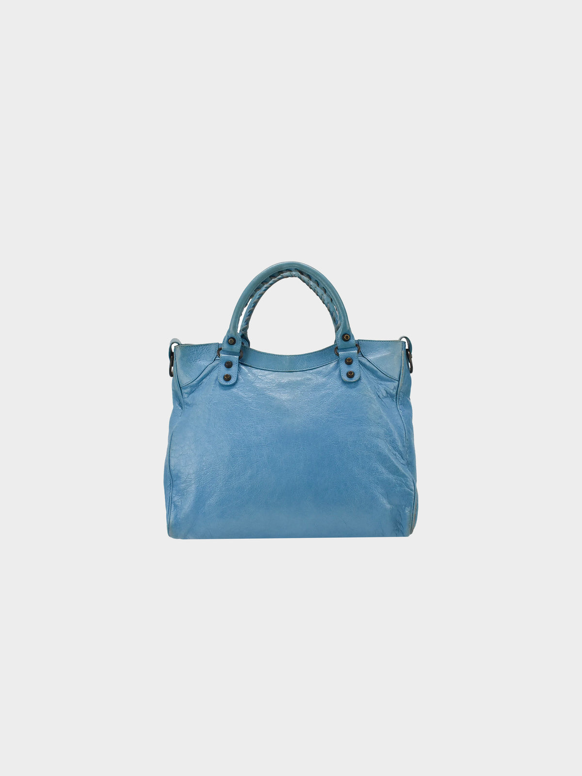 Balenciaga 2010s Blue Velo Moto Bag