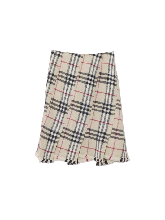 Burberry 2000s Asymmetrical Tartan Skirt